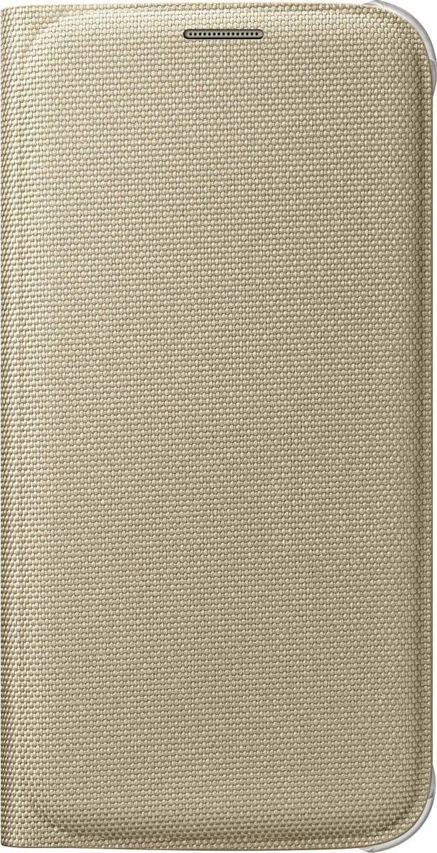 Samsung Galaxy S6 Flip Wallet Canvas - Goud