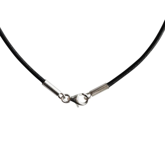AuBor ®. Leren ketting.  2mm × 52cm