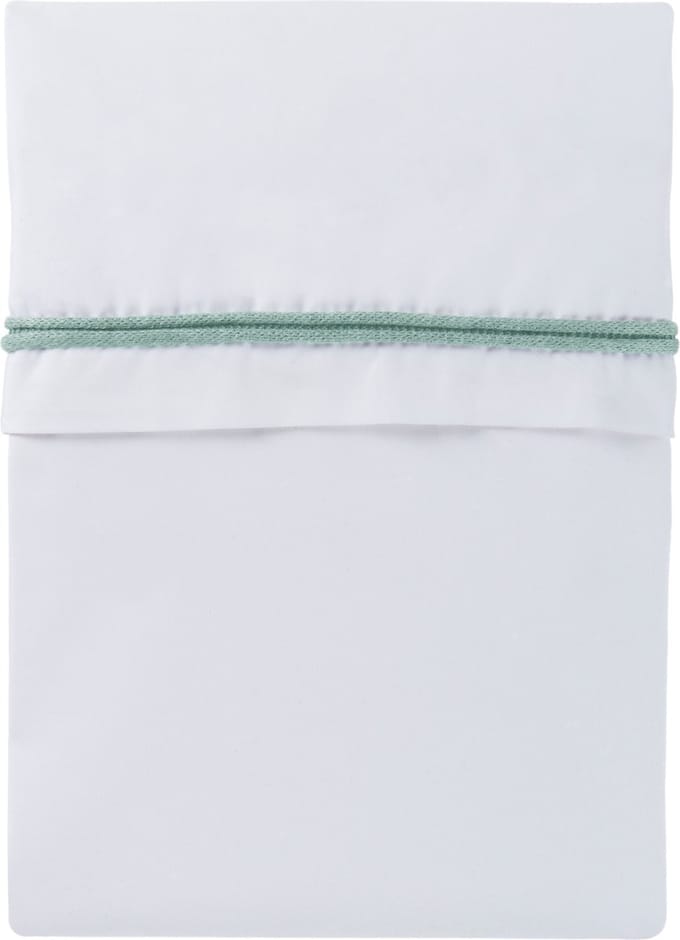 Baby's Only Wieglaken gebreide bies - Mint/Wit - 80x100 cm - 100% egyptisch katoen