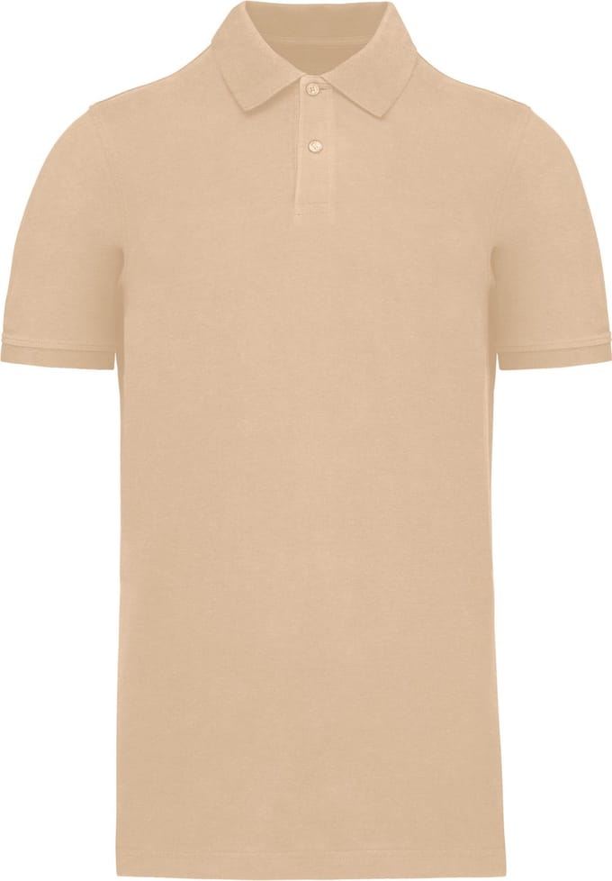 Kariban Piqué-herenpolo Bio180 K2025 - Light Sand - M