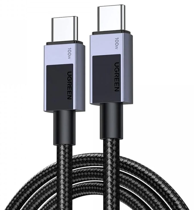 Ugreen Usb-C Naar Usb-C Kabel 100W 5A Voor Telefoons 2M Meest Voorkomende