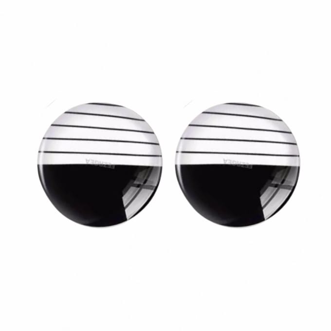 Clip Oorbellen-Kisha Zwart-wit-2 cm