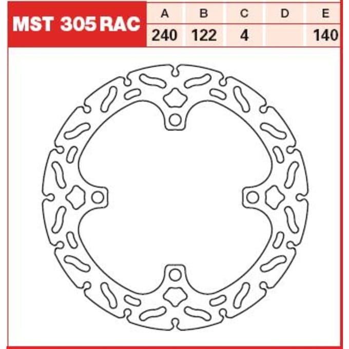 Remschijf TRW MOTO MST305RAC