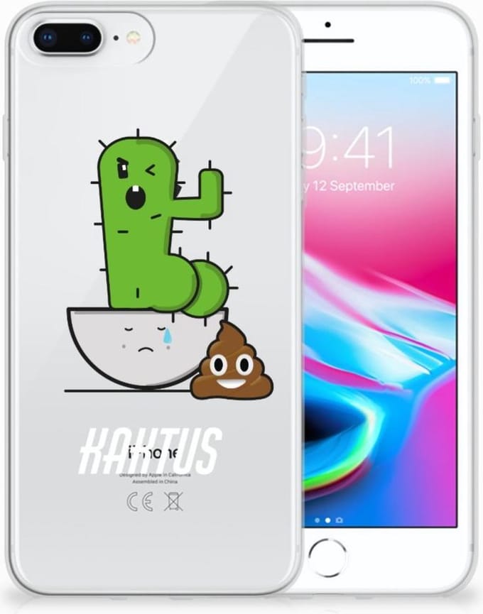 Apple iPhone 7 Plus | 8 Plus Telefoonhoesje met Naam Cactus Poo