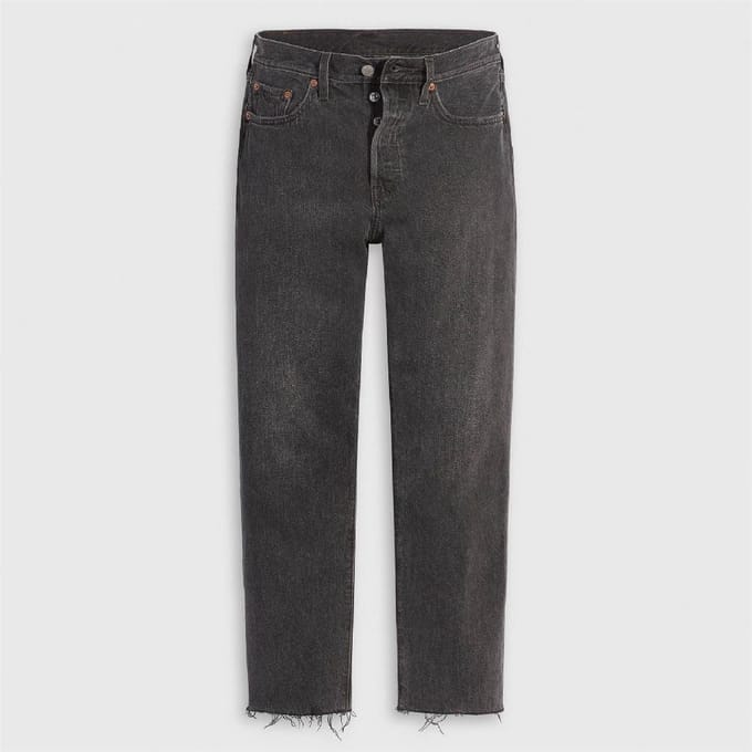 Levis Damesjeans 501 met rechte pijpen en enkellengte (Van mijn wolk af)