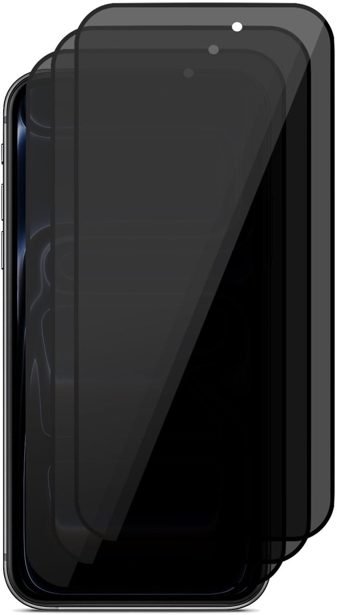 Privacy Screenprotector geschikt voor iPhone 17 Pro Max - 3x Volledig Dekkend Glas Screen Protector