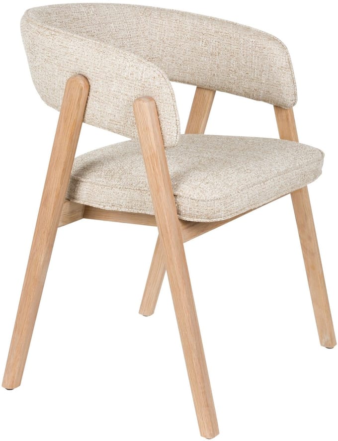 Zuiver Bright Eetkamerstoel Armleuning Beige