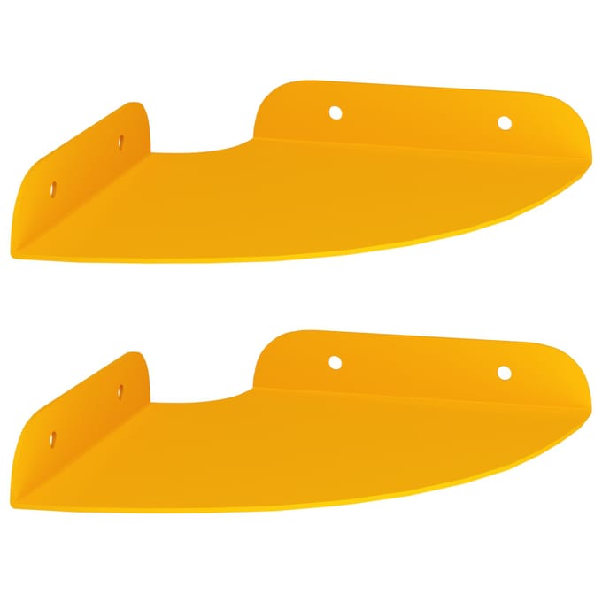 vidaXL - Hoek - Plank - 2 - st - Mosterdgeel - 15 - x - 15 - x - 2 - cm