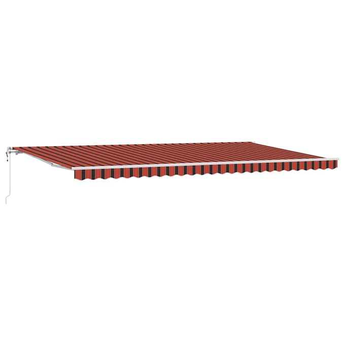vidaXL - Uitschuifbare - luifel - Oranje - en - bruin - 600 - × - 300 - cm