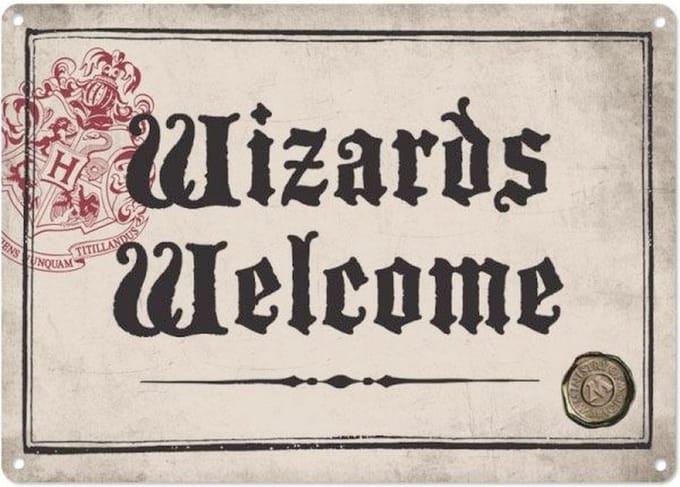 Harry Potter - wandbordje - Wizards Welcome