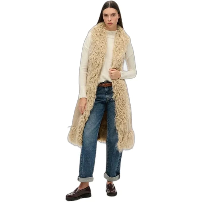 Dames gilet van nepbont Superdry