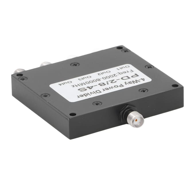SMA Microstrip Power Splitter Combiner 2?8GHz Roestvrij Staal 4-weg SMA Vermogensverdeler