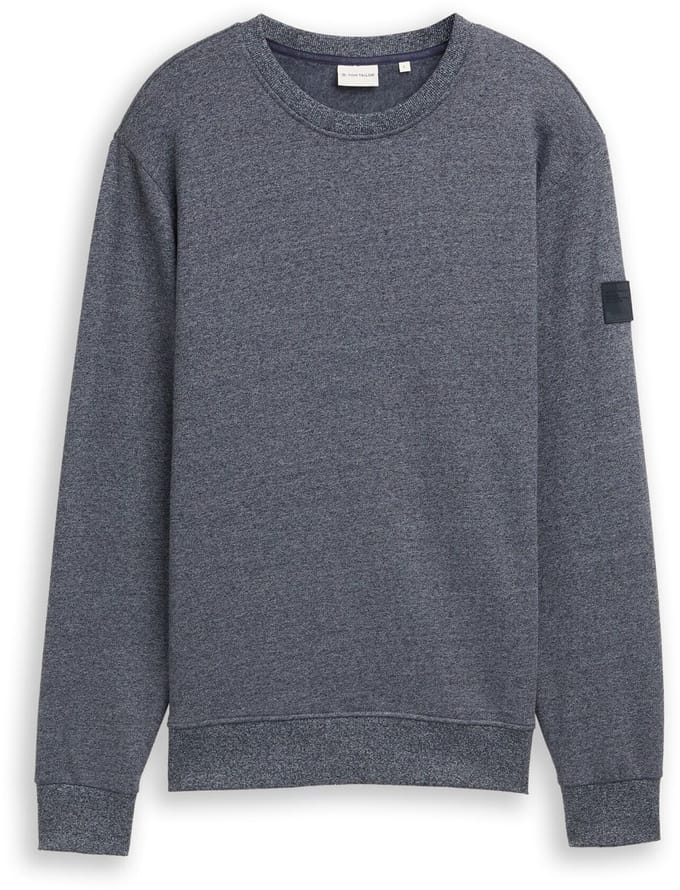 Tom Tailor Sweatshirt in gemêleerde look met onderhoudsvriendelijke katoen