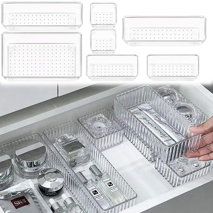 Dailygoods- Opbergdoos 7-delig - Transparante Dozen - Efficiënte