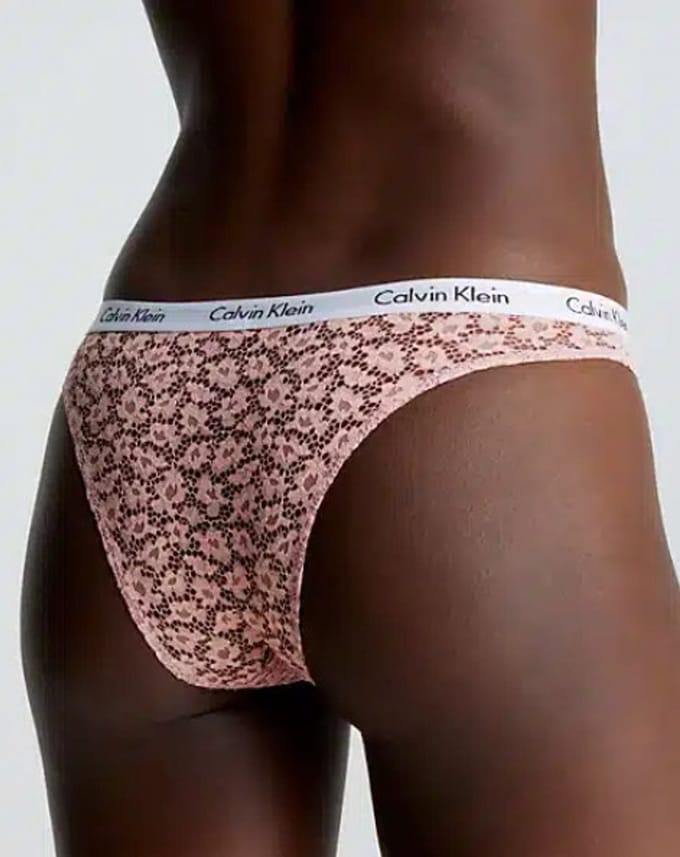 Calvin Klein - Dames Kanten Slip - Roze - XS