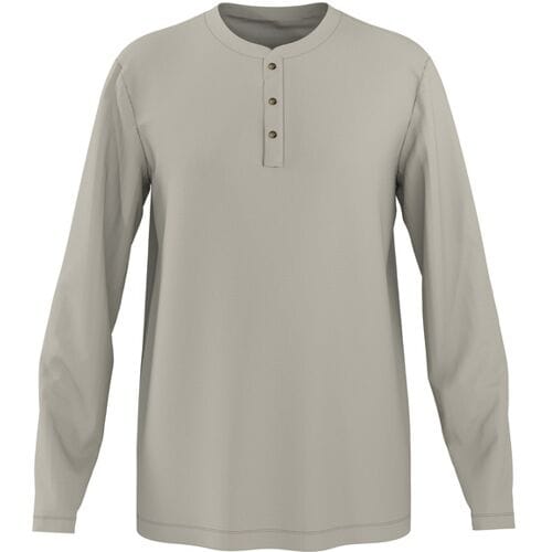 ESMARA MEN Heren longsleeve, met wafelstructuur (Beige, M)