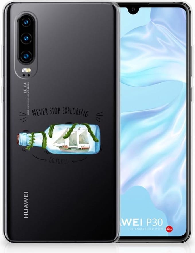 Huawei P30 Telefoonhoesje met Naam Boho Bottle