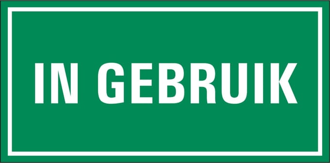 In gebruik magneetsticker 300 x 150 mm