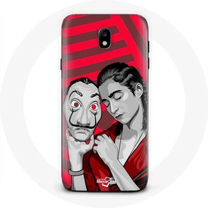 Coque - La casa de papel - Samsung Galaxy J7 2017 - Souple - Rouge - Protection