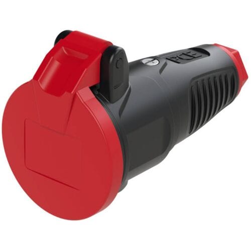 PCE 2522-sr Koppeling met randaarde Massief rubber, Thermoplast 250 V Zwart, Rood IP54