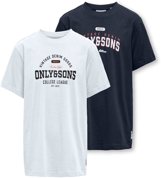 ONLY&SONS - OSJLENNY LIFE REG PRINT TEE JRS 2-PACK - Jongens - T-shirts