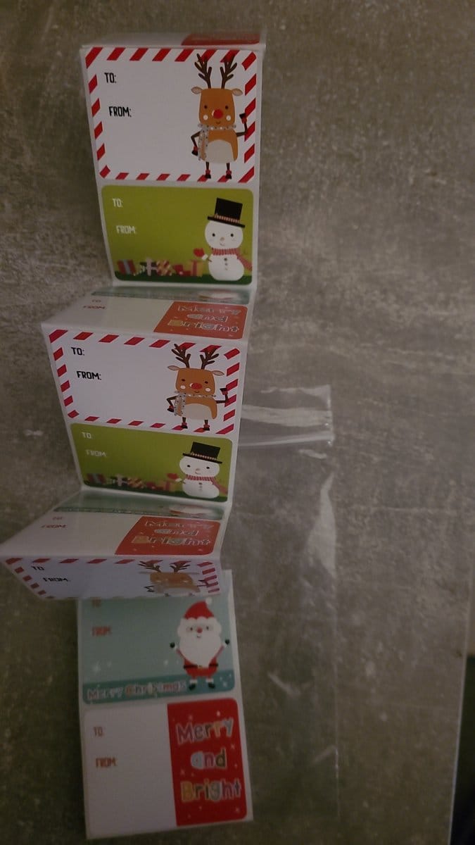 20 Kerst cadeau etiketten - 4x6 cm