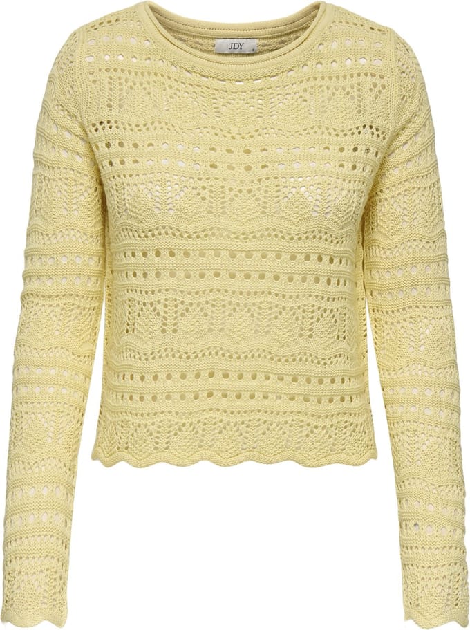 Jacqueline de Yong Trui Jdysun Lay L/s Boatneck Pullov. Knt 15287384 Double Cream Dames Maat - M