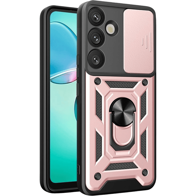 Amorus Samsung Galaxy S26 Shield Case met Camera-schuif Roségoud