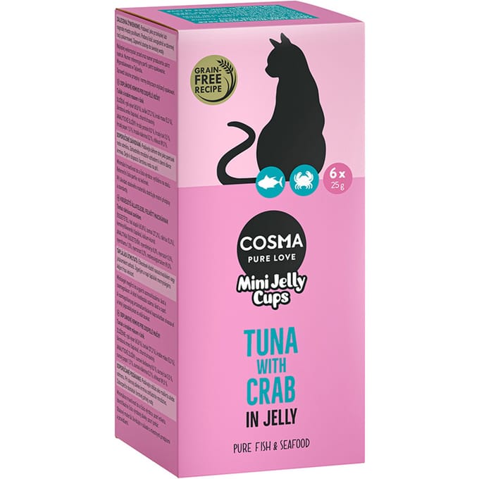 Cosma Mini Jelly Cups 24 x 25 g  - Tonijn/Krab