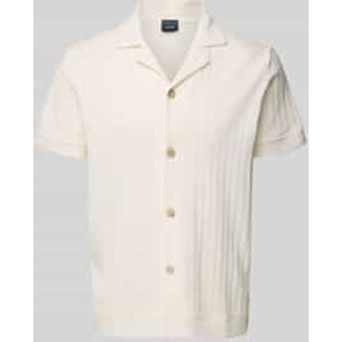regular fit poloshirt met doorlopende knoopsluiting