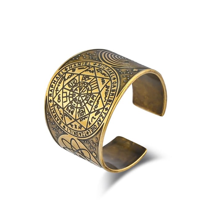 Titanium Stalen Ring met Verstelbare Maat Vintage Antiek Handgemaakte Sieraden 10 #(opening adjustable) beige