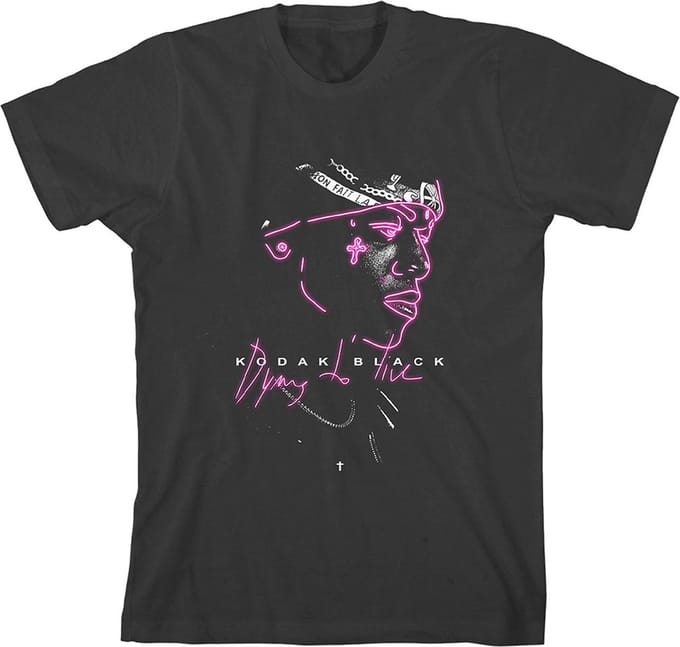 Kodak Black - Neon Outline Heren T-shirt - M - Zwart