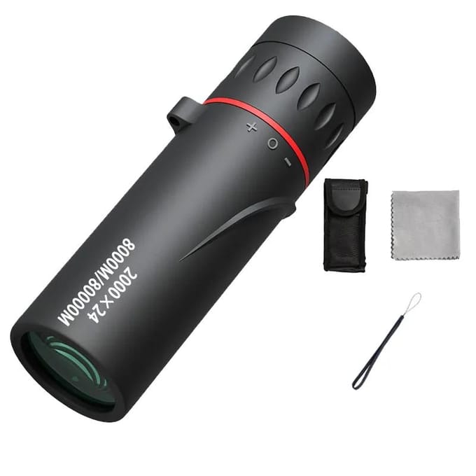 2000x24 Monoculair Telescoop Mini Draagbaar HD Lage Lichtsterkte Verrekijker Waterdicht Buiten Kamperen Klimmen Vogelspotten Telescopen
