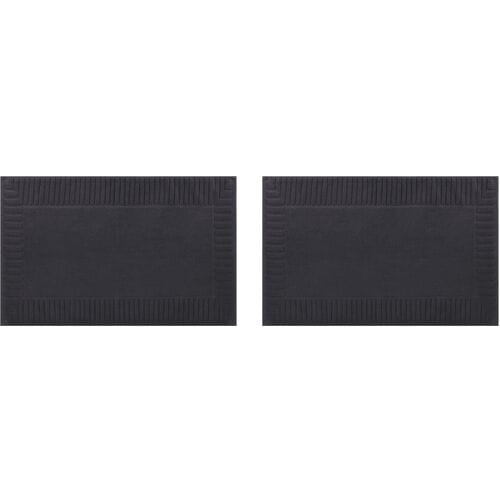 LIVARNO Set van 2 badstof douchematten, 80 x 50 cm (Grijs)