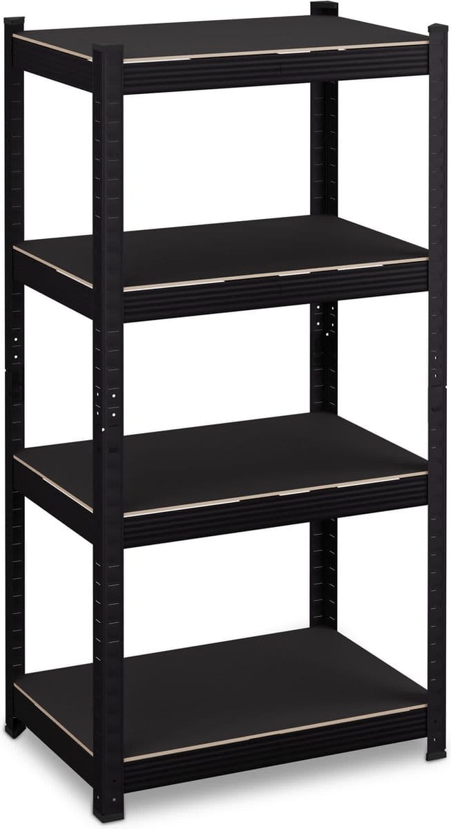 Stellingkast - 120x60x40 cm - 1000 kg - staal - steeksysteem - zwart