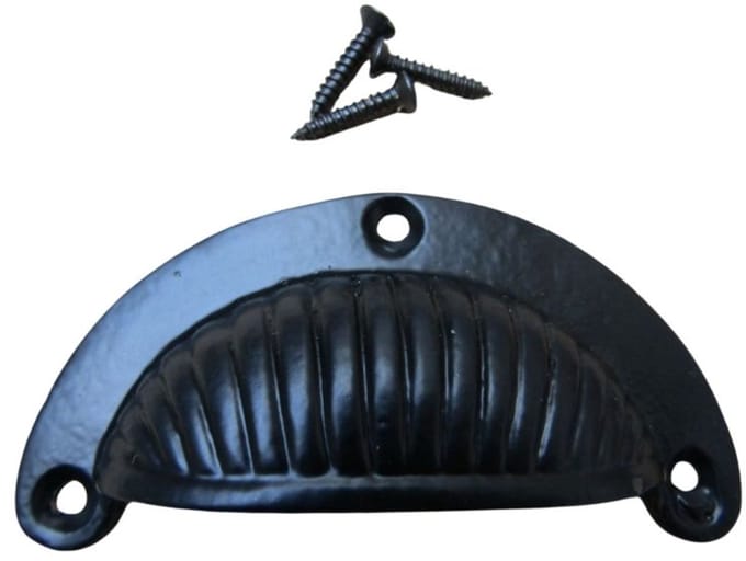 Sunrise Cup Pull Handle Black Antique