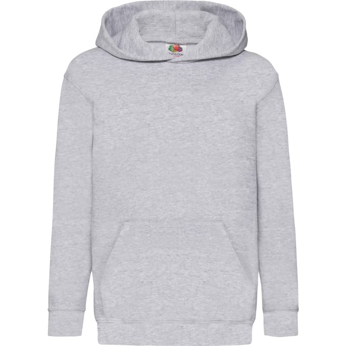 Fruit of the Loom Sweatshirt met capuchon voor kinderen/Kinderen Classic Heather (Grijs)