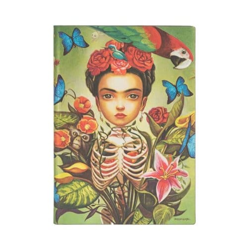 Paperblanks cahier, formaat 9,5 x 14 cm., uitvoering frida mini, gelinieerd