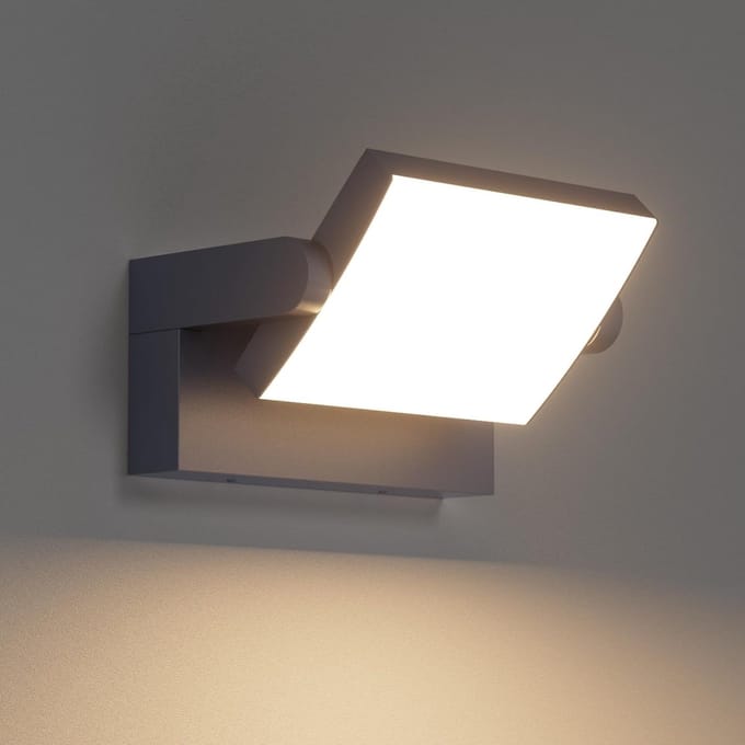 Verstelbare wandlamp voor binnen en buiten, IP65 waterdicht, modern design, 1500 lm, warm wit licht