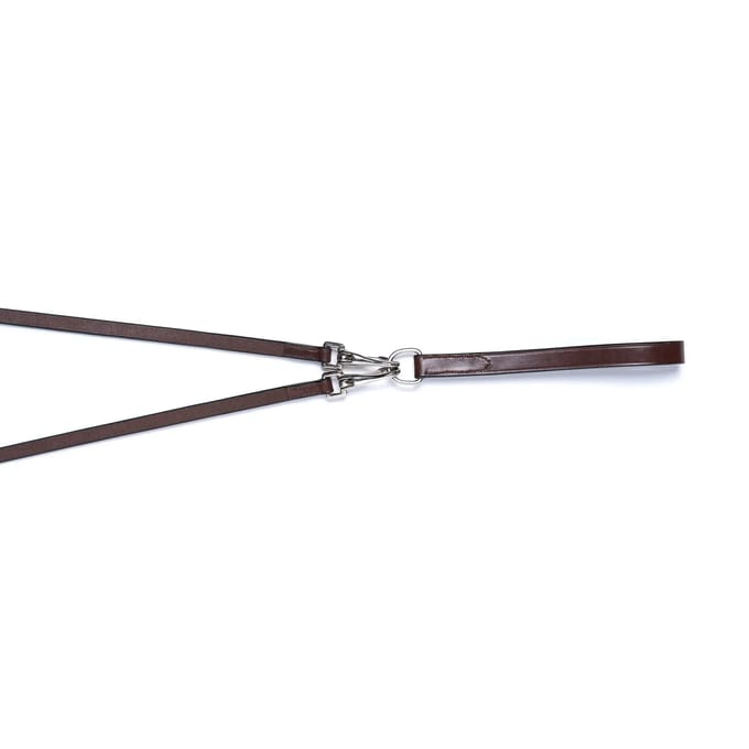 Trust Slofteugel Monaco leer/nylon Bruin/silver - Cob | Zilver | Teugels paard