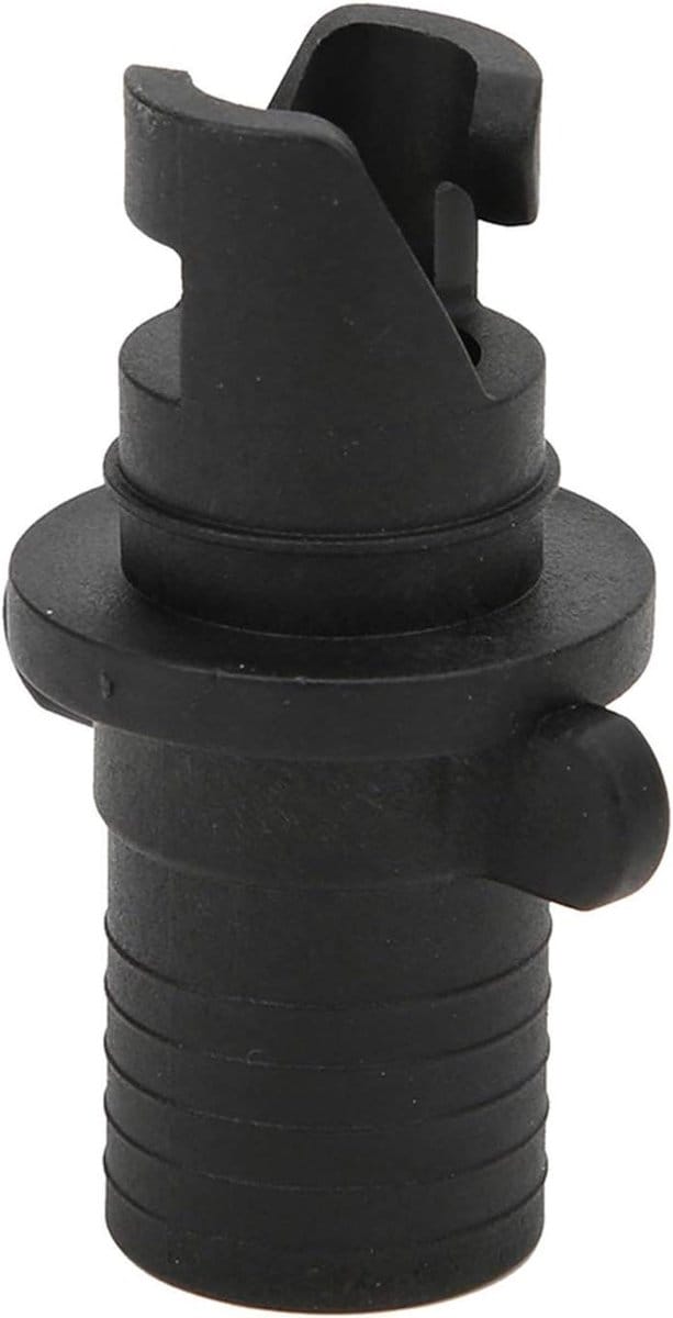 Ventiel Adapter - Pompslang Schroef - Boot Opblazen - Met Rubberen Ringen - 5.8 cm Lengte - Zwart