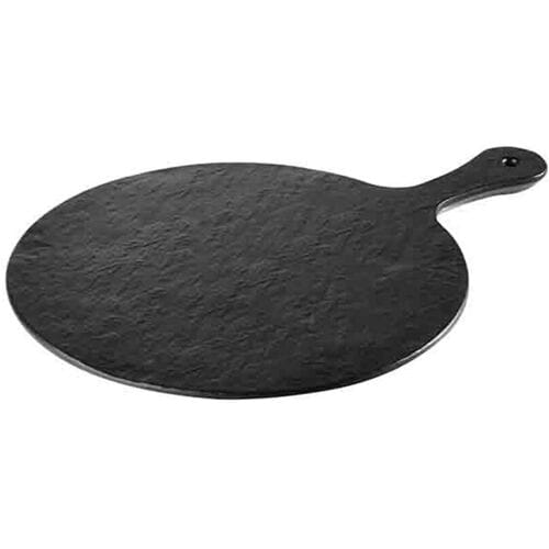 GGM Gastro (6 Stück) Tablett - SLATE ROCK - Melamin - Ø 300mm - Höhe: 15mm