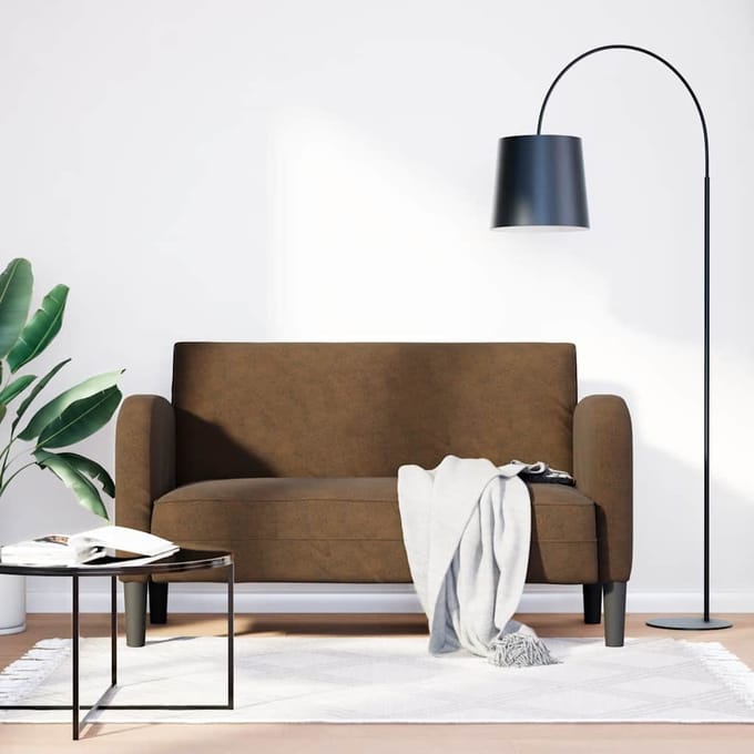 vidaXL - Loveseat - bank - 110 - cm - kunstleer - bruin