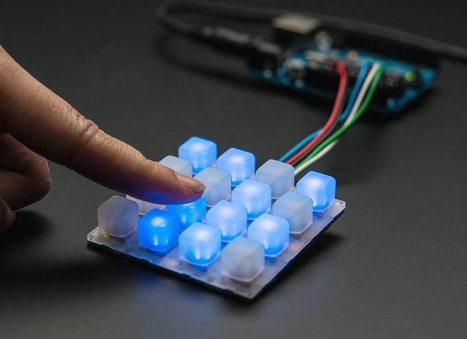 Trellis Monochrome Driver PCB for 4x4 Keypad van Adafruit 1616