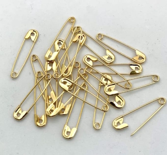 Veiligheidsspeld 250 stuks 28 mm goud | Grootverpakking