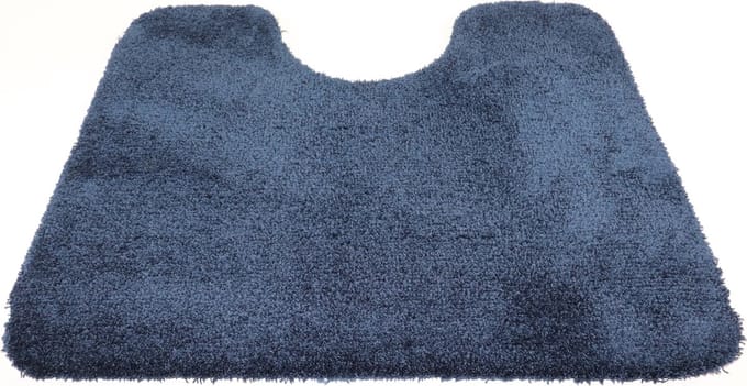 PRIMA - Soft - WC Mat - donker blauw - 50x60cm - antislip - met uitsparing 21cm