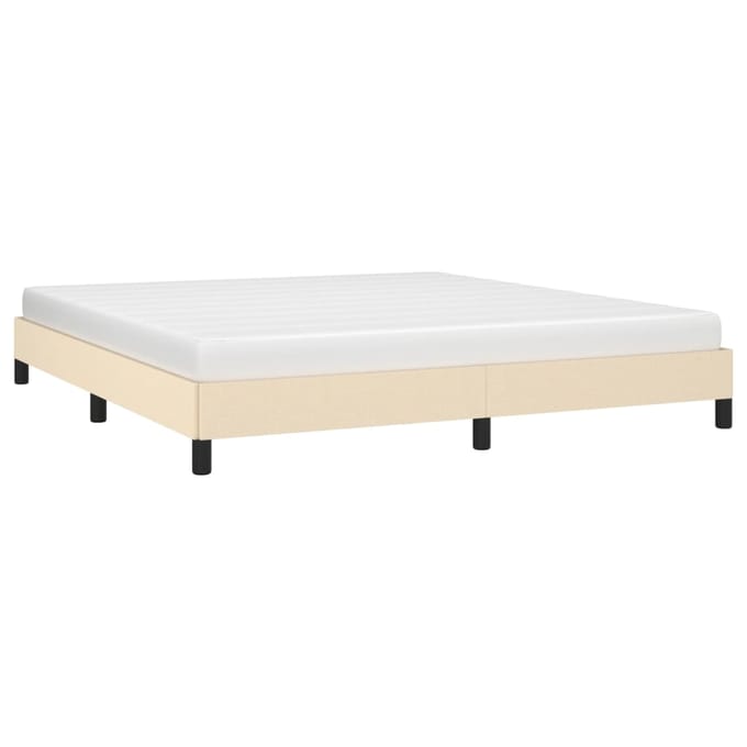 vidaXL - Bedframe - zonder - matras - stof - crèmekleurig - 160x200 - cm