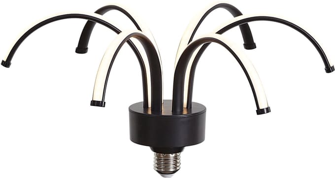 LUEDD E27 LED lamp deco zwart 6W 450 lm 3000K