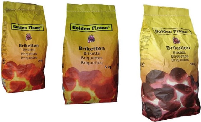 Golden Flame Houtskool briketten 10KG