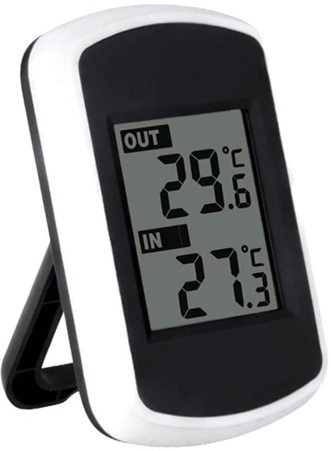 Binnen- en buitenthermometer, elektronisch digitaal display voor aan de muur in de kas
